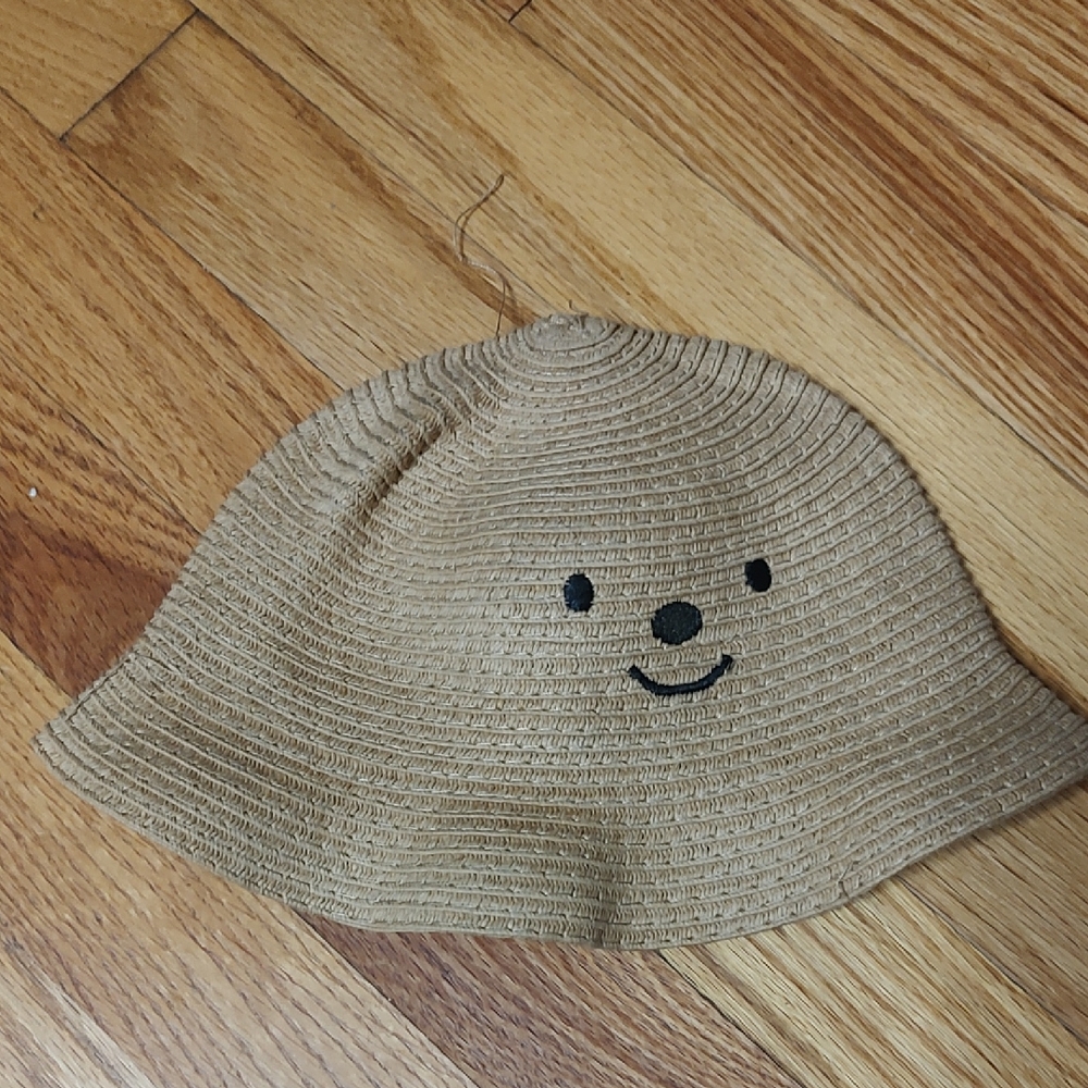 Milani Tan Kids Hat with Smiley Face